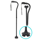 MOB1081BLK Folding Offset Swivel Cane