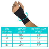 SUP2096XL Wrist Compression Sleeve Black