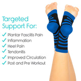 SUP1086PBL Ankle Compression Socks (2 Pair)