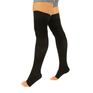 SUP2089BLKM Thigh High Compression Stockings