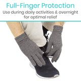SUP2019GRYXS Full Finger Arthritis Gloves
