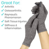 SUP2019GRYS Full Finger Arthritis Gloves